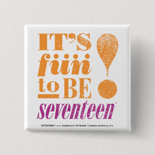 Badge Carré 5 Cm Amusement 2 B 17-Orange