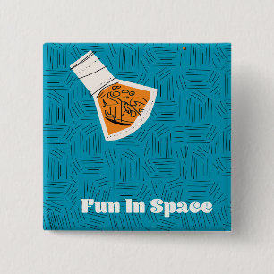 Badge Carré 5 Cm Amusement dans l'espace poster espace Vintage
