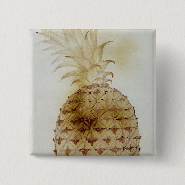 Badge Carré 5 Cm Ananas (Devant)