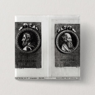 Badge Carré 5 Cm Anaxagorus et Epictetus