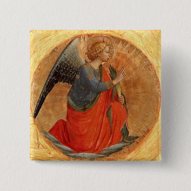 Badge Carré 5 Cm Angel à l'annonce (Devant)