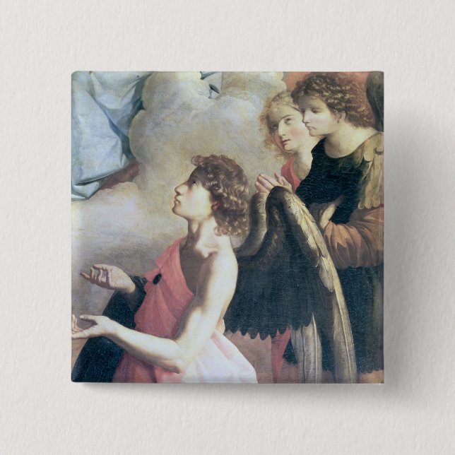 Badge Carré 5 Cm Anges (Devant)
