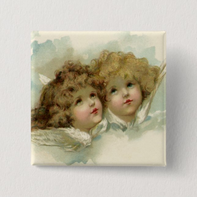 Badge Carré 5 Cm Anges d'ange (Devant)