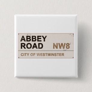 Badge Carré 5 Cm Angleterre d'Abbey Road
