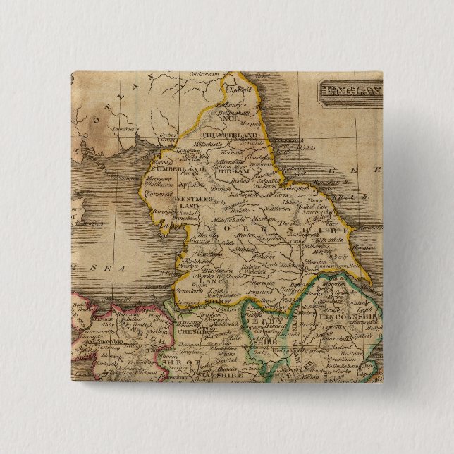 Badge Carré 5 Cm Angleterre et Pays de Galles 3 (Devant)