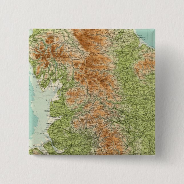 Badge Carré 5 Cm Angleterre et Pays de Galles, section nord (Devant)