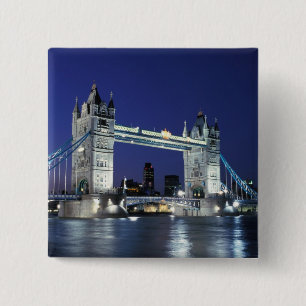 Badge Carré 5 Cm Angleterre, Londres, Tower Bridge 3