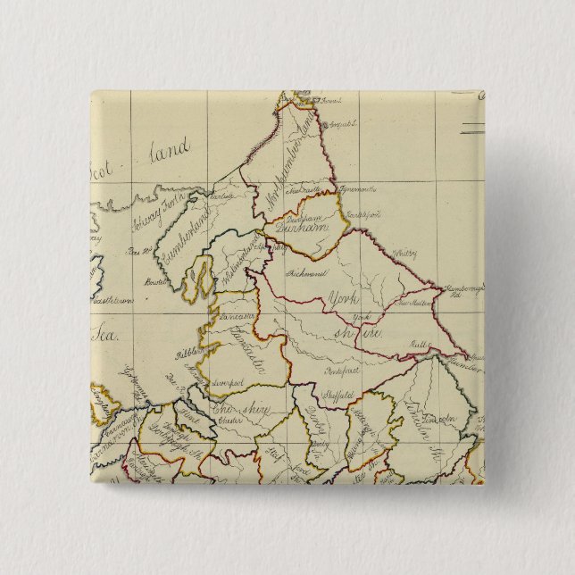 Badge Carré 5 Cm Angleterre, Pays de Galles 4 (Devant)