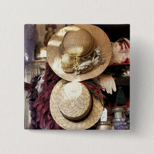 BADGE CARRÉ 5 CM ANGLETERRE VICTORIENNE