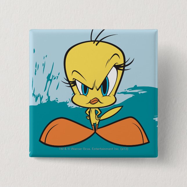 Badge Carré 5 Cm Angry TWEETY™ (Devant)