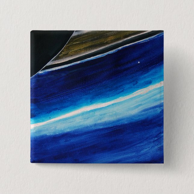 Badge Carré 5 Cm Anneaux de Saturne (Devant)