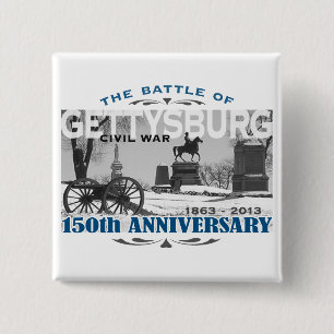 Badge Carré 5 Cm Anniversaire de la bataille 150 de Gettysburg