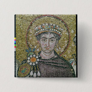 Badge Carré 5 Cm ANNONCE Justinian de l'empereur I c.547