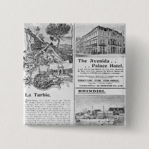 Badge Carré 5 Cm Annonces pour le restaurant de Turbie de La,