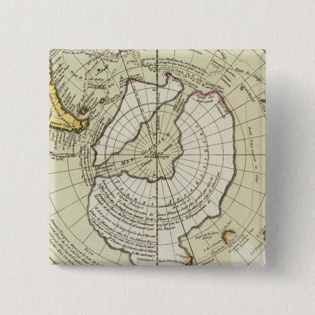 Badge Carré 5 Cm Antarctique 4 (Devant)