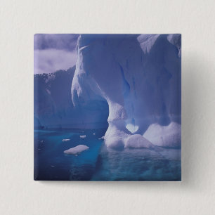 Badge Carré 5 Cm Antarctique. Paysages glaciaires de l'Antarctique