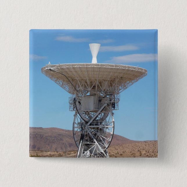 Badge Carré 5 Cm Antenne Apollo Deep Space Disc (Devant)