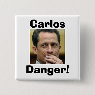 Badge Carré 5 Cm Anthony Weiner - danger de Carlos