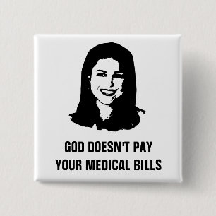 Badge Carré 5 Cm Anti- Christine O'Donnell