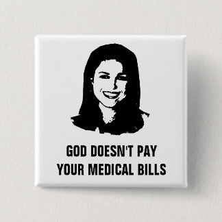 Badge Carré 5 Cm Anti- Christine O'Donnell