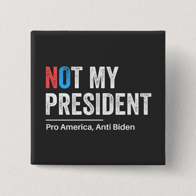 Badge Carré 5 Cm Anti Joe Biden (Devant)