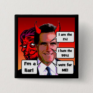 Badge Carré 5 Cm anti Mitt Romney