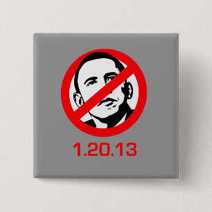Badge Carré 5 Cm Anti-Obama - 1.20.13