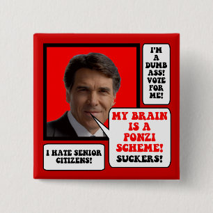 Badge Carré 5 Cm anti Rick Perry