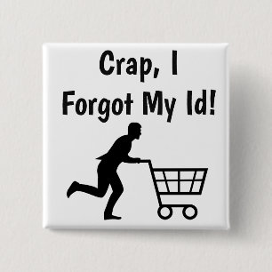 Badge Carré 5 Cm Anti Trump, drôle d'identité pour le bouton des ép