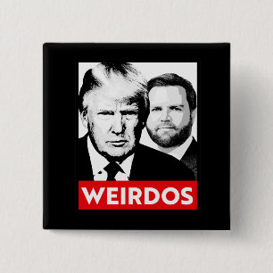Badge Carré 5 Cm Anti Trump Vance - Les Bizarres