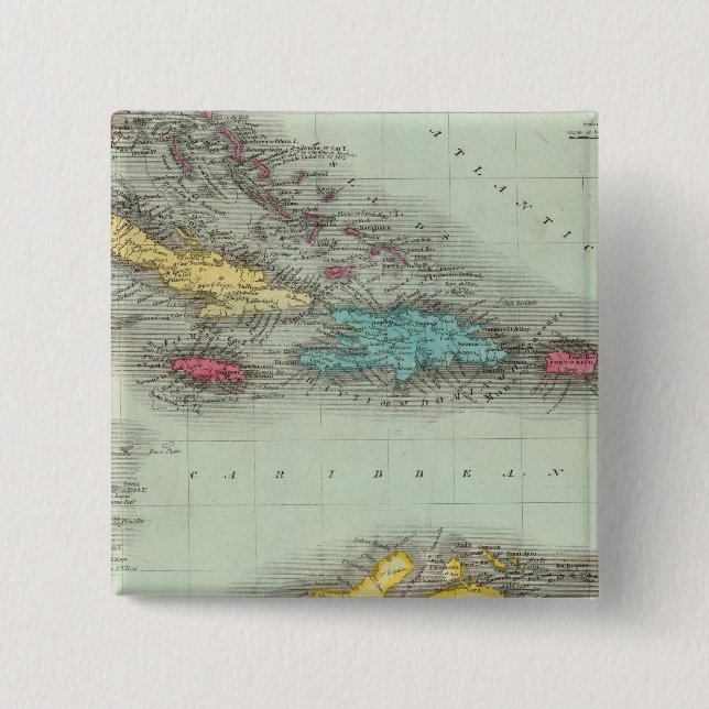 Badge Carré 5 Cm Antilles 8 (Devant)