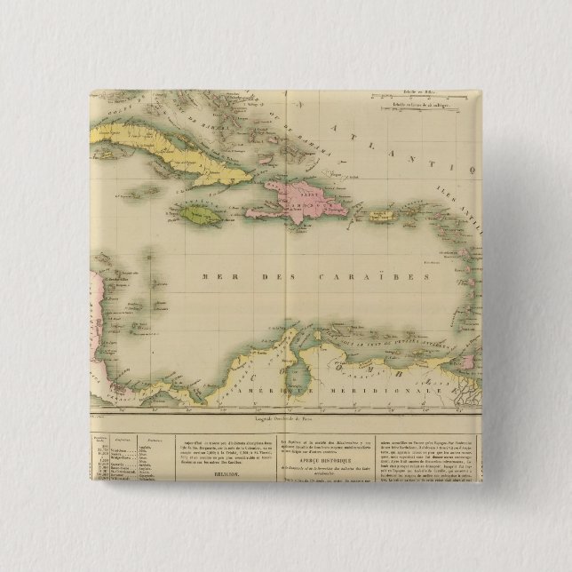 Badge Carré 5 Cm Antilles 9 (Devant)