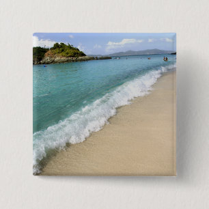 Badge Carré 5 Cm Antilles, îles Vierges américaines, St. John,
