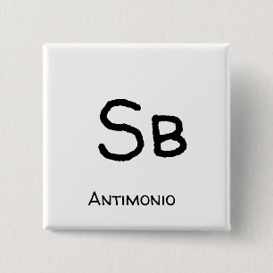 Badge Carré 5 Cm Antimoine - Sb