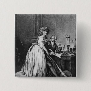 Badge Carré 5 Cm Antoine Laurent Lavoisier et son épouse