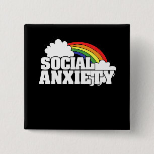 Badge Carré 5 Cm Anxiété sociale