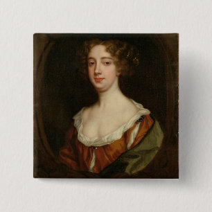 Badge Carré 5 Cm Aphra Behn (1640-89) (huile sur la toile)