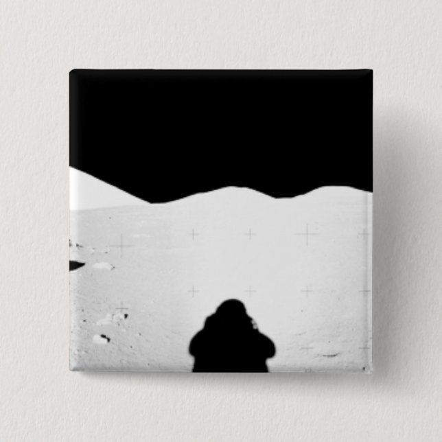 Badge Carré 5 Cm Apollo 17 panorama assemblé 2 (Devant)