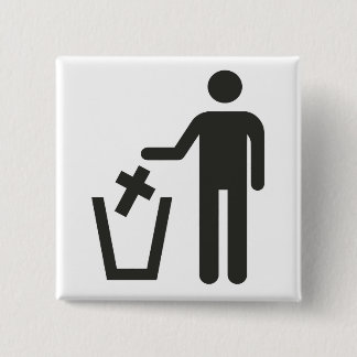 Badge Carré 5 Cm Apostasie