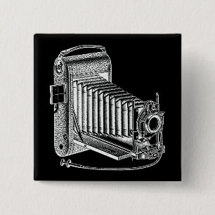Badge Carré 5 Cm Appareil-photo vintage - photographie antique