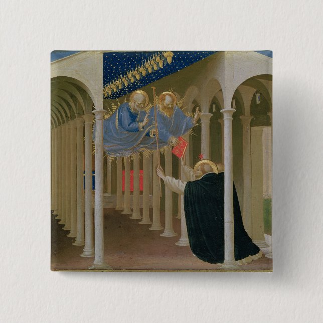 Badge Carré 5 Cm Apparition des solides solubles. Peter et Paul au (Devant)