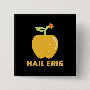 Badge Carré 5 Cm Apple of Discord Hail Eris Button