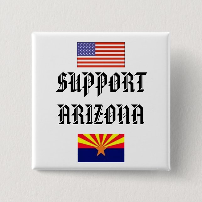 BADGE CARRÉ 5 CM APPUI ARIZONA (Devant)