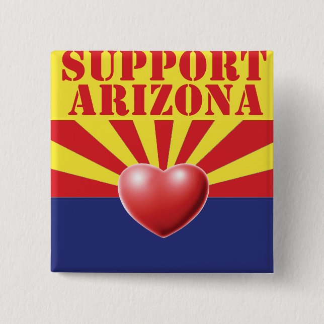 Badge Carré 5 Cm APPUI Arizona, AZ (Devant)