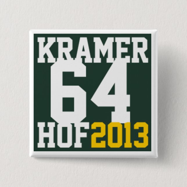 Badge Carré 5 Cm Appui JerryKramer4HOF (Devant)