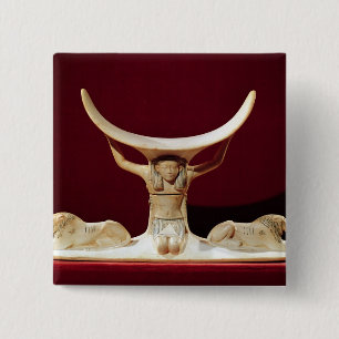 Badge Carré 5 Cm Appui-tête avec Shu, Dieu égyptien d'air