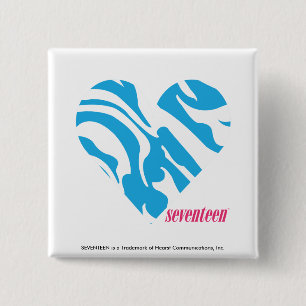 Badge Carré 5 Cm Aqua 2 de zèbre
