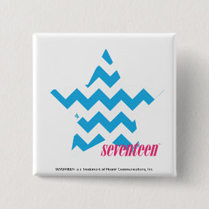 Badge Carré 5 Cm Aqua 2 de zigzag