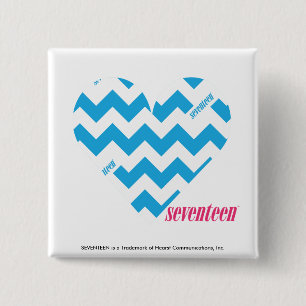 Badge Carré 5 Cm Aqua 4 de zigzag