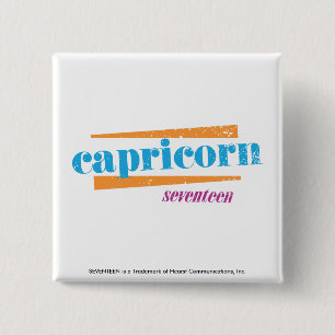 Badge Carré 5 Cm Aqua de Capricorne